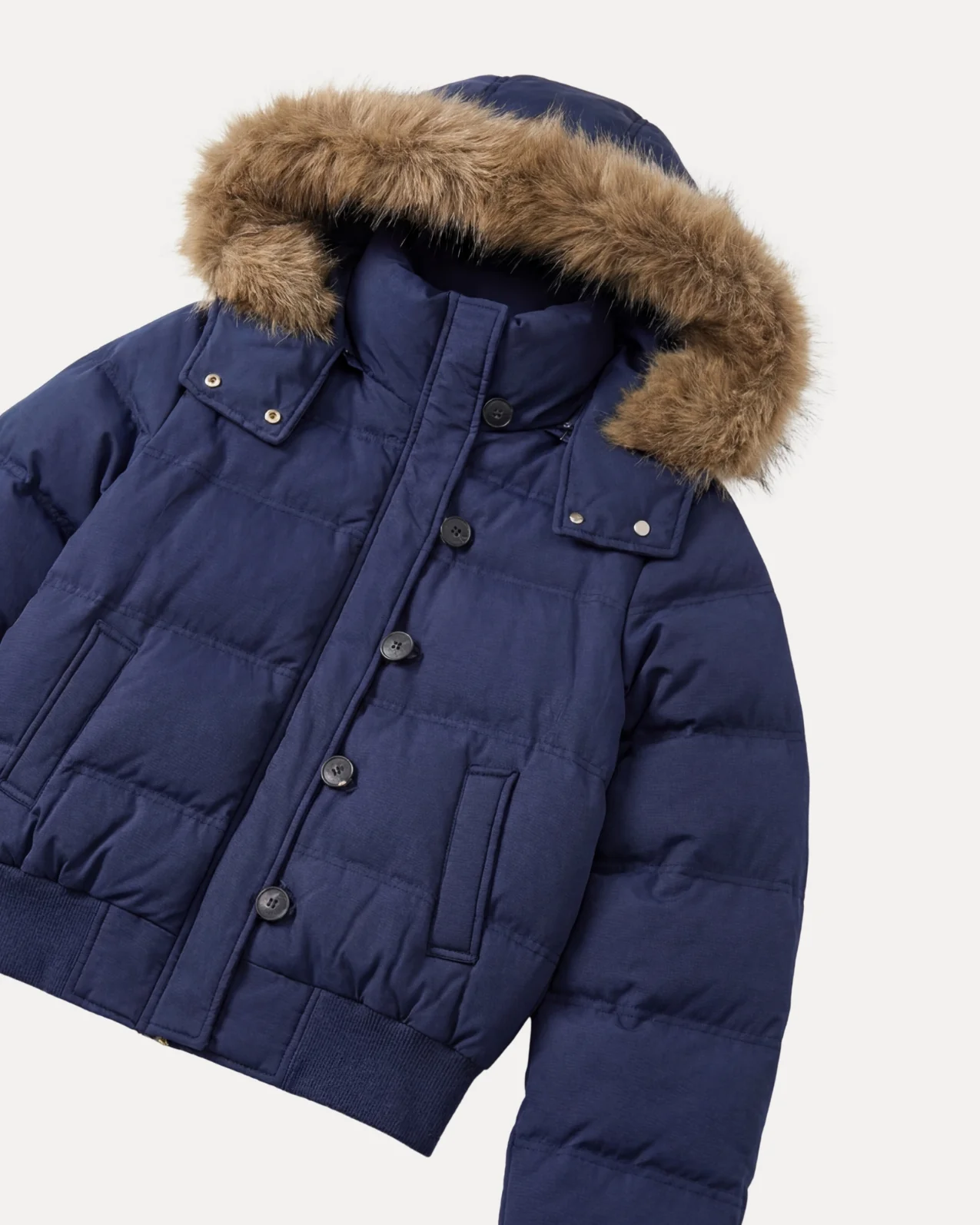 Fur Collar Short Parka - Image 2