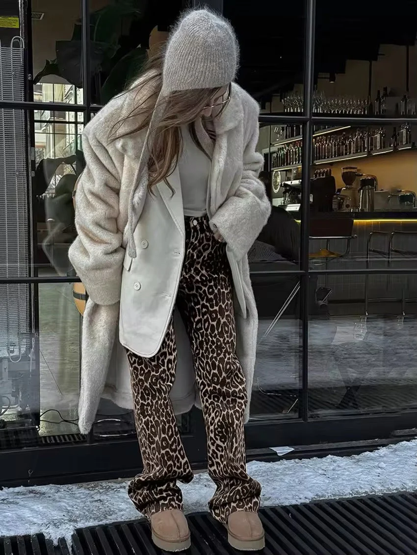 Leopard | Denim Straight Jeans - Image 3